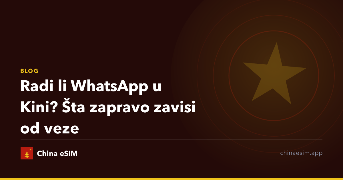 Radi li WhatsApp u Kini? Šta zapravo zavisi od veze