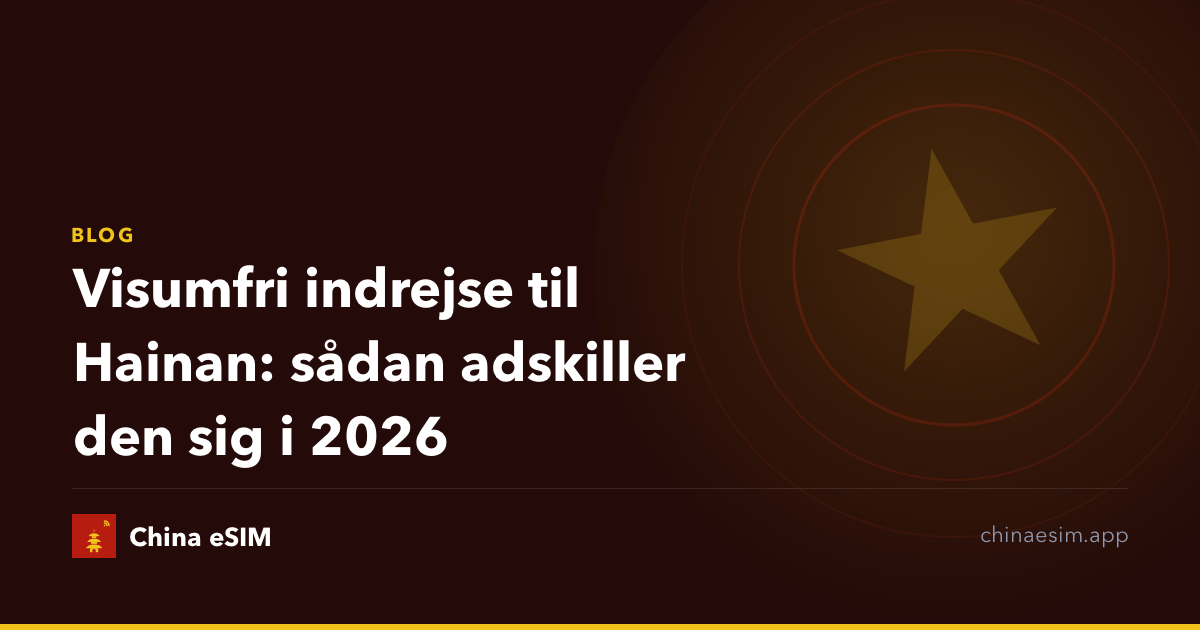 Visumfri indrejse til Hainan: sådan adskiller den sig i 2026