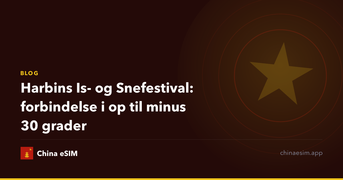 Harbins Is- og Snefestival: forbindelse i op til minus 30 grader