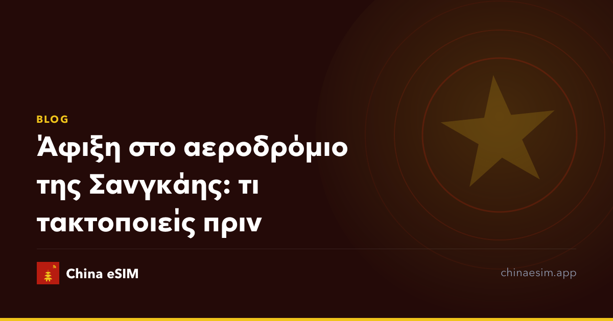 Άφιξη στο αεροδρόμιο της Σανγκάης: τι τακτοποιείς πριν