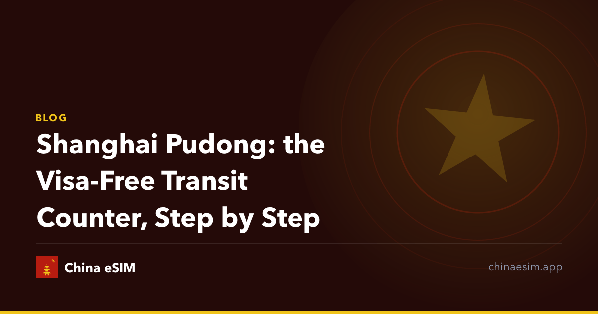 Shanghai Pudong: the Visa-Free Transit Counter, Step by Step