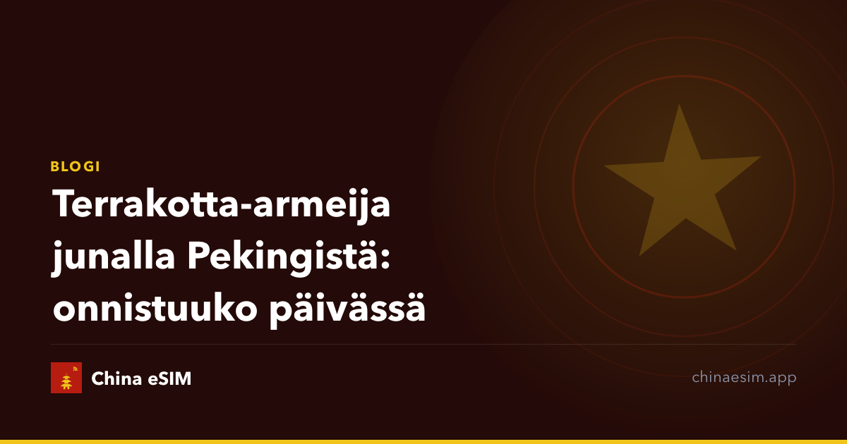 Terrakotta-armeija junalla Pekingistä: onnistuuko päivässä