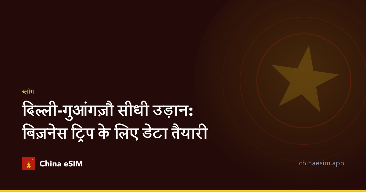 दिल्ली-गुआंगज़ौ सीधी उड़ान: बिज़नेस ट्रिप के लिए डेटा तैयारी