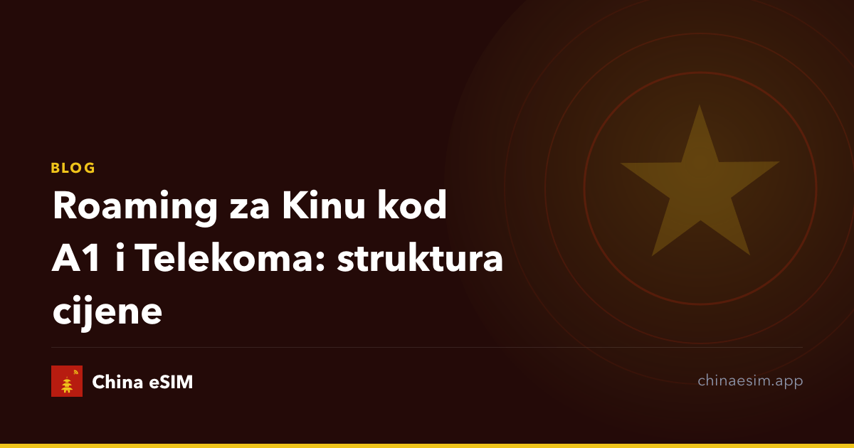 Roaming za Kinu kod A1 i Telekoma: struktura cijene