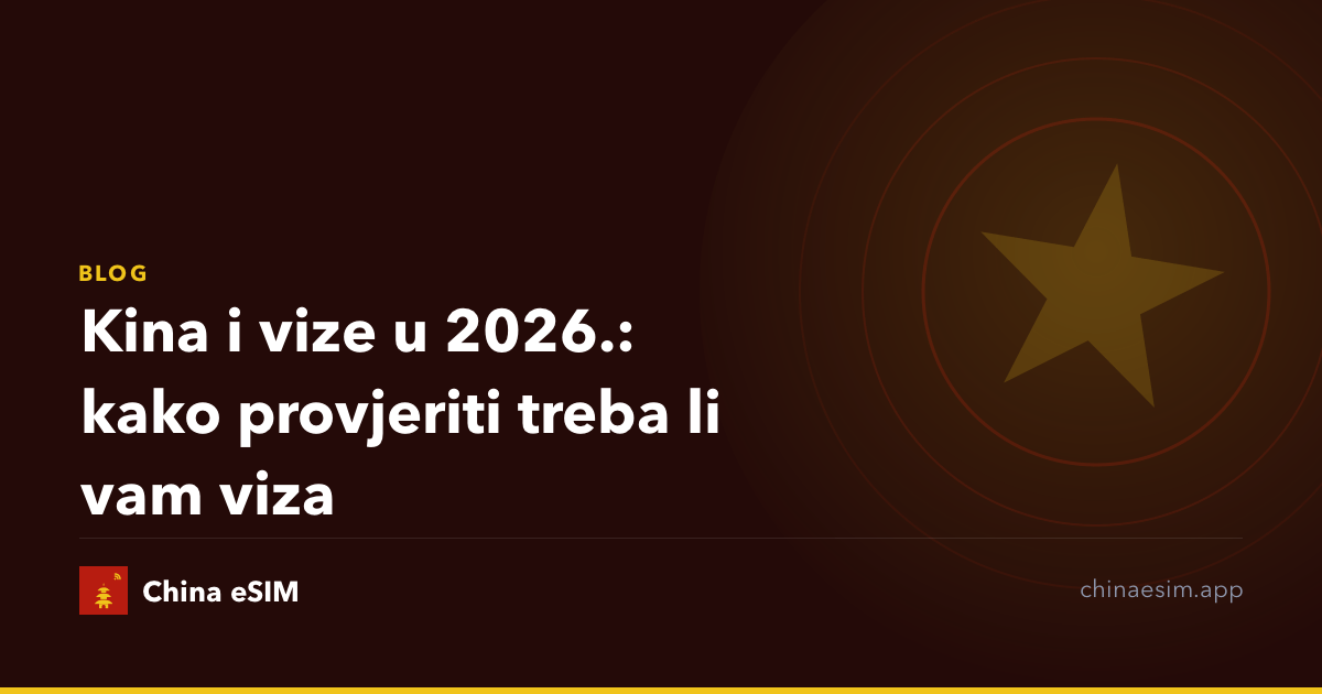 Kina i vize u 2026.: kako provjeriti treba li vam viza