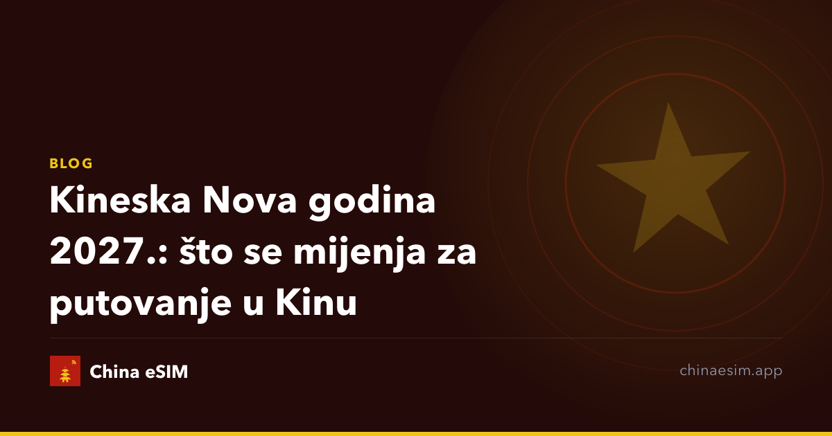 Kineska Nova godina 2027.: što se mijenja za putovanje u Kinu