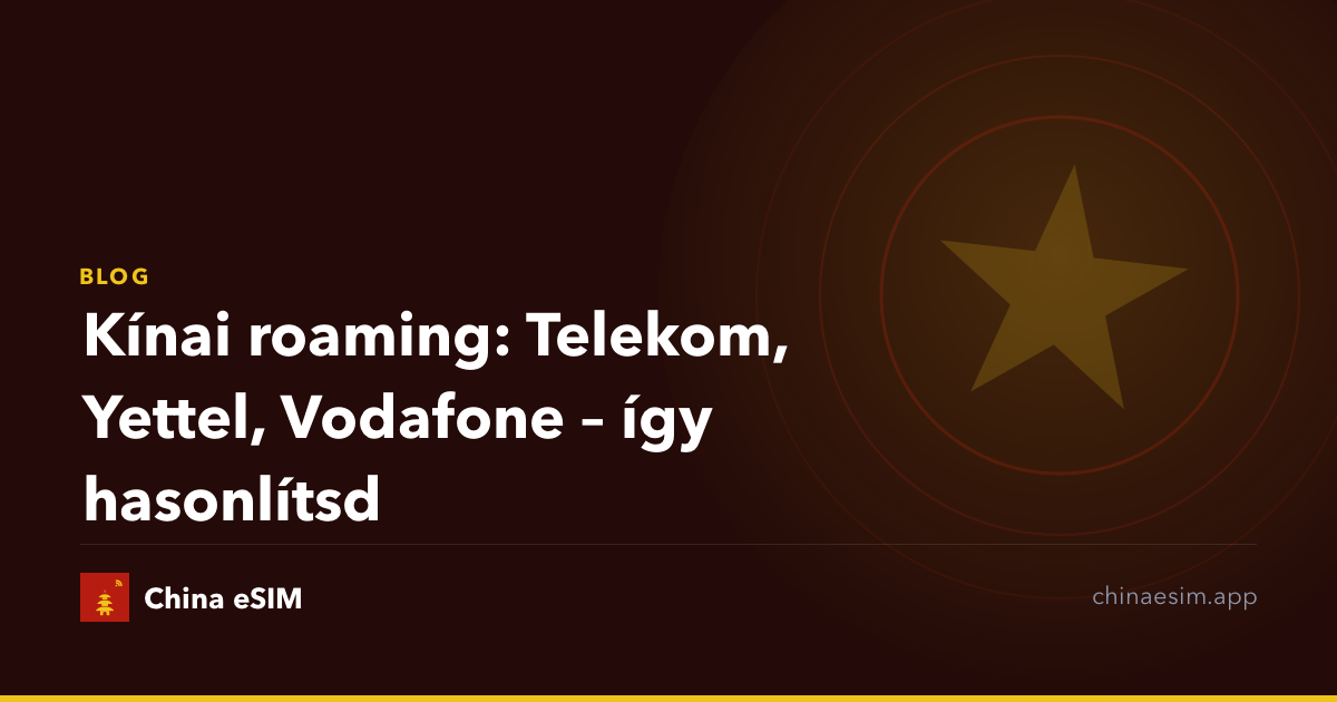 Kínai roaming: Telekom, Yettel, Vodafone – így hasonlítsd
