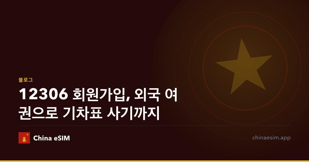 12306 회원가입, 외국 여권으로 기차표 사기까지