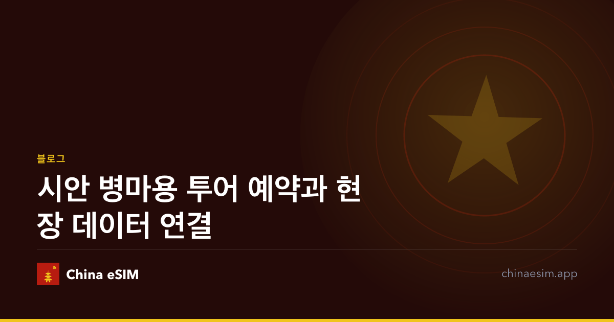 시안 병마용 투어 예약과 현장 데이터 연결
