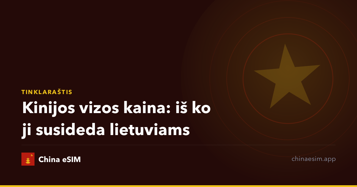 Kinijos vizos kaina: iš ko ji susideda lietuviams