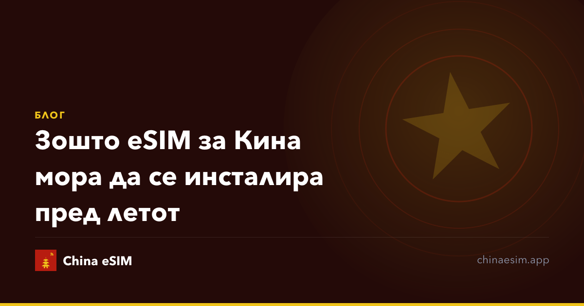 Зошто eSIM за Кина мора да се инсталира пред летот