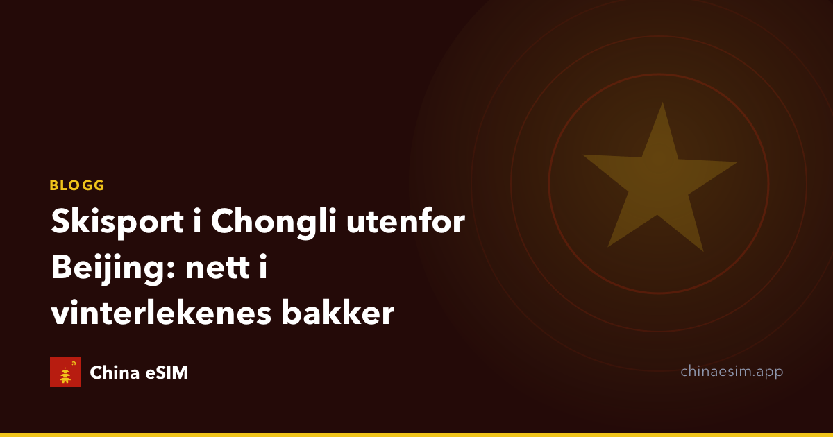 Skisport i Chongli utenfor Beijing: nett i vinterlekenes bakker