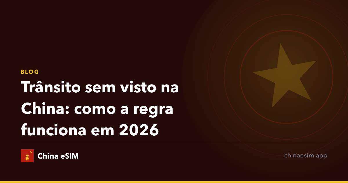 Trânsito sem visto na China: como a regra funciona em 2026