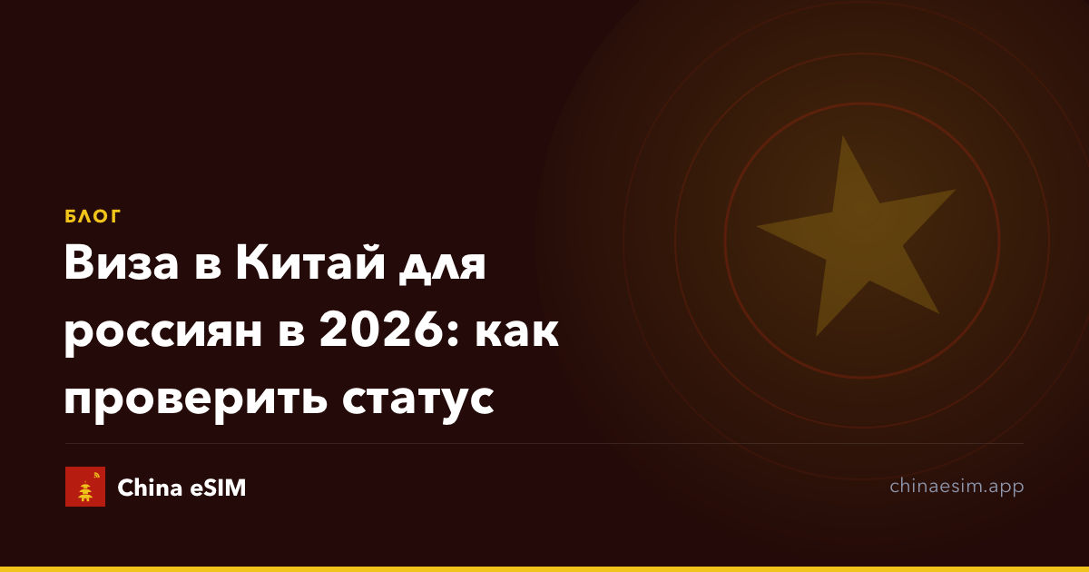 Виза в Китай для россиян в 2026: как проверить статус