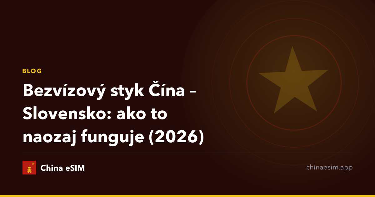 Bezvízový styk Čína – Slovensko: ako to naozaj funguje (2026)