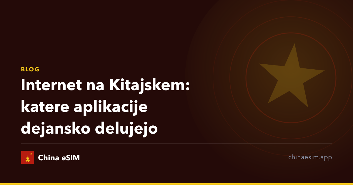 Internet na Kitajskem: katere aplikacije dejansko delujejo