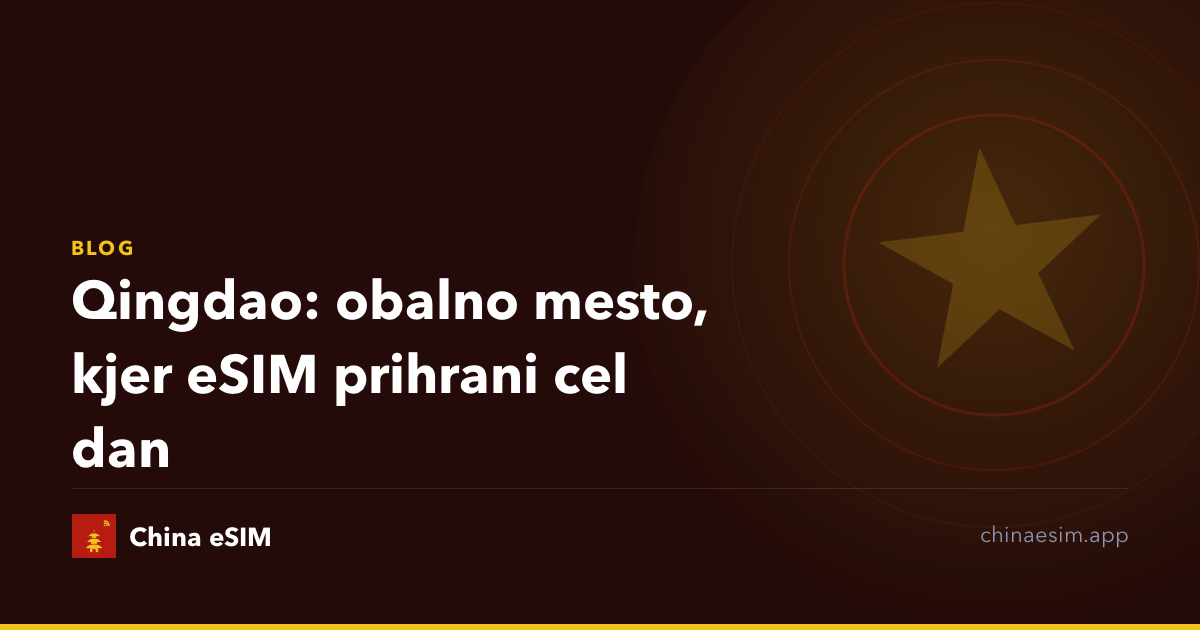 Qingdao: obalno mesto, kjer eSIM prihrani cel dan