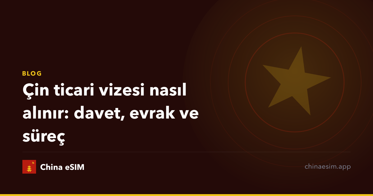 Çin ticari vizesi nasıl alınır: davet, evrak ve süreç
