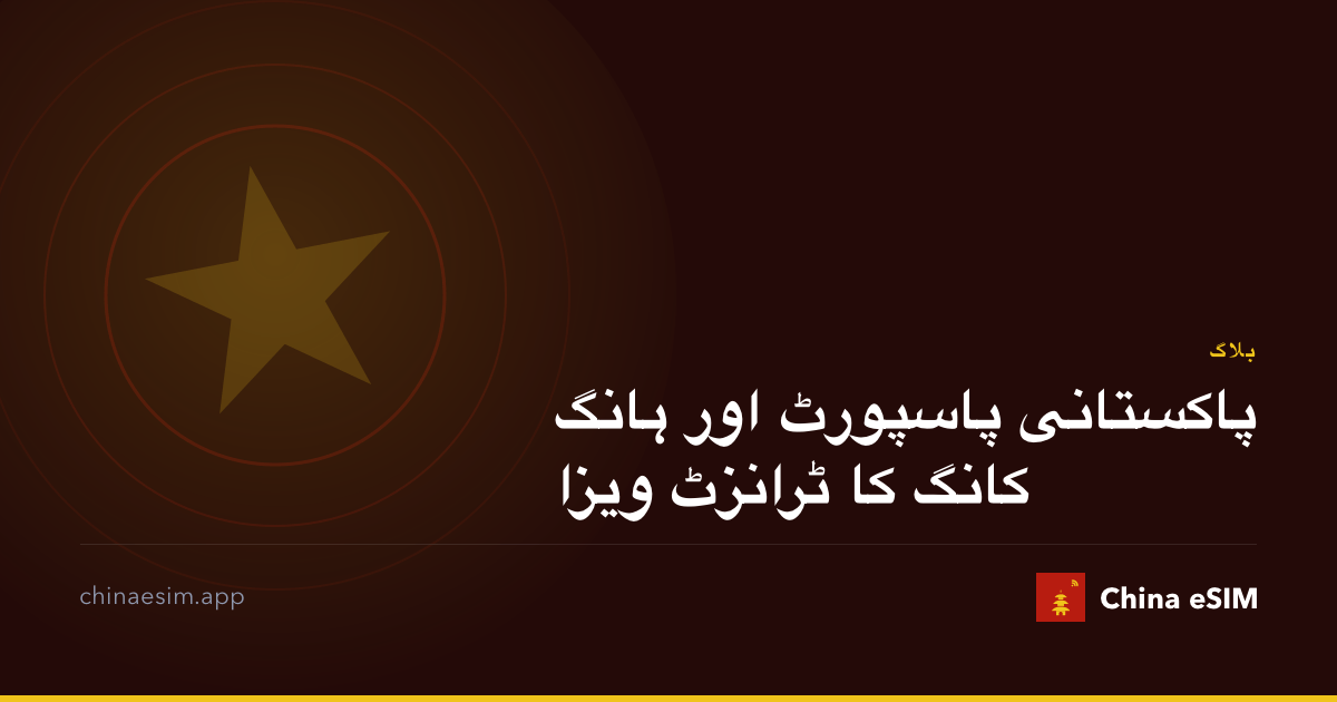 پاکستانی پاسپورٹ اور ہانگ کانگ کا ٹرانزٹ ویزا