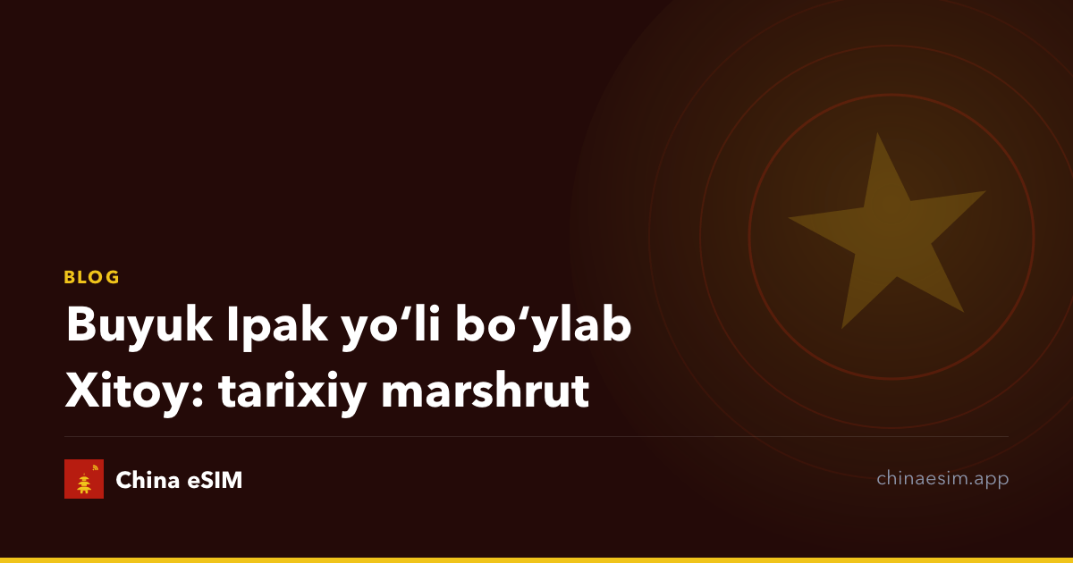 Buyuk Ipak yoʻli boʻylab Xitoy: tarixiy marshrut