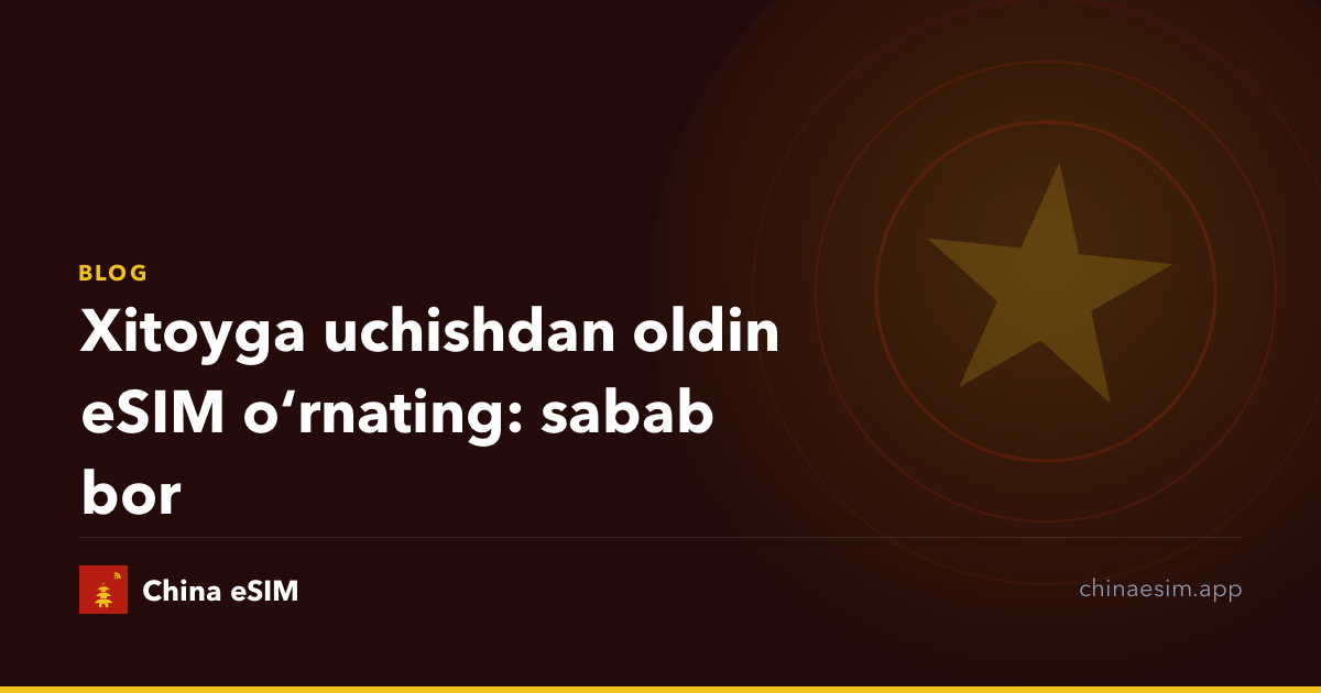 Xitoyga uchishdan oldin eSIM oʻrnating: sabab bor