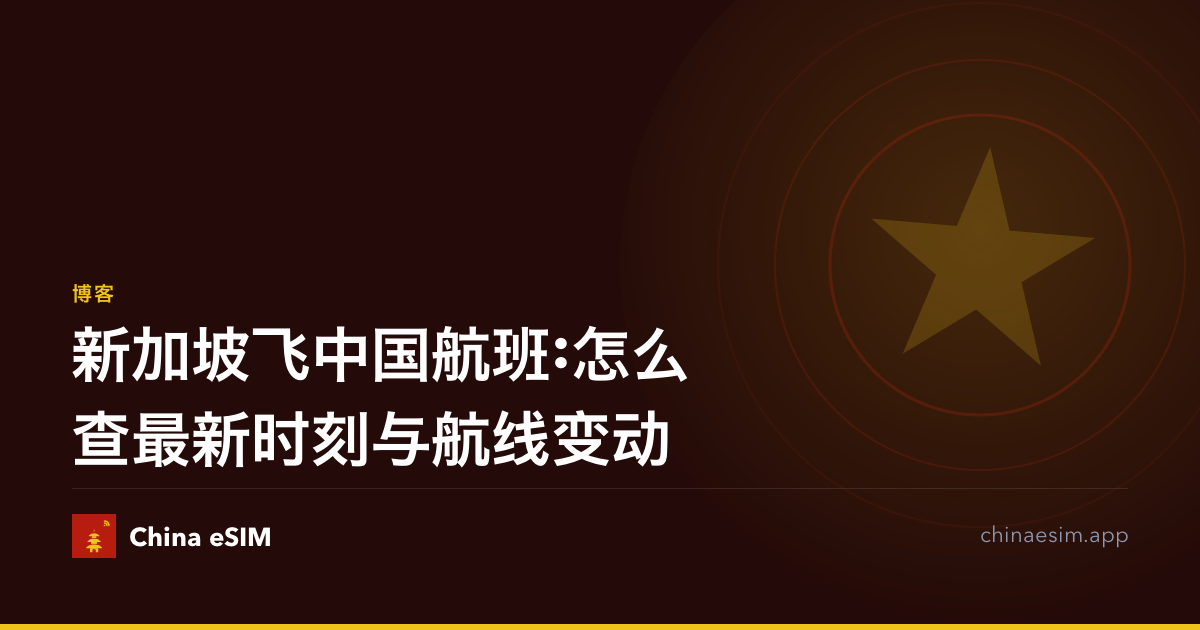新加坡飞中国航班:怎么查最新时刻与航线变动